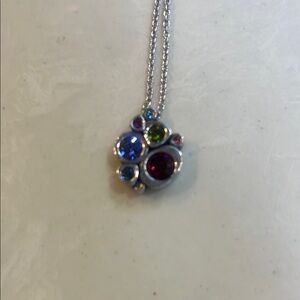 Elegant Multicolor Gemstone Pendant Necklace